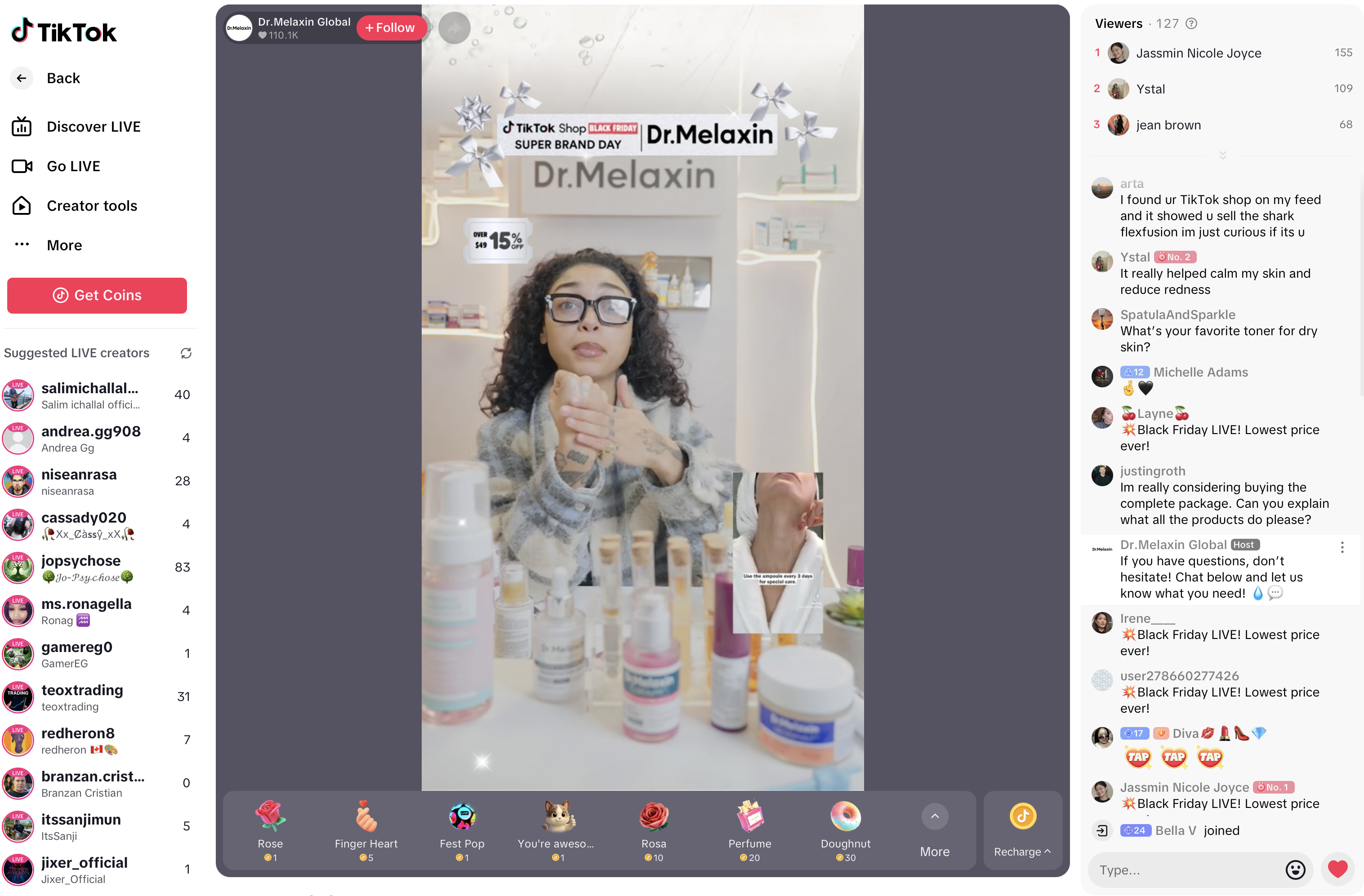 Dr. Melaxin TikTok Live